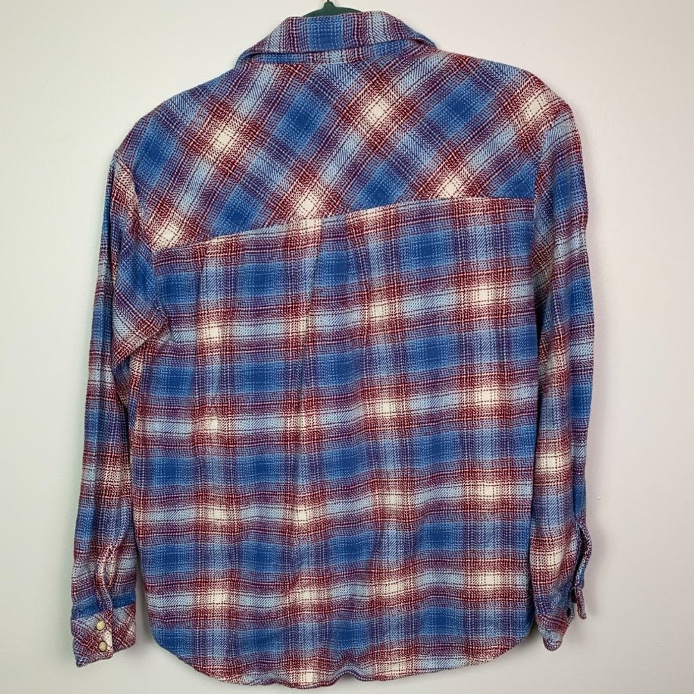 Idyllwind Red Plaid Flannel Button down Shirt, Size S - Picture 5 of 5